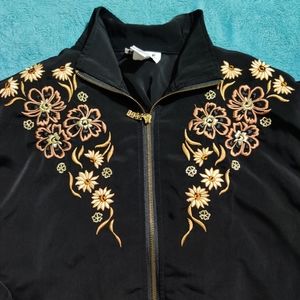 🎉3xHP🎉VTG Teddi Floral Embroidered Bomber